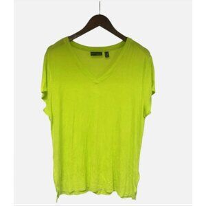 Attitudes by Renee Modal Tee Plus Size 1X Ribbed VNeck Short Sleeve Perfect Pear